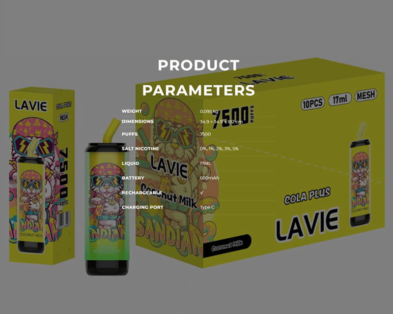 1 Lavie Cola Plus LED 7500 Puffs Disposable Vape 3
